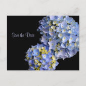 Lichtblauwe hortensia's Floral Bewaar de datumkaar Aankondigingskaart (Voorkant)