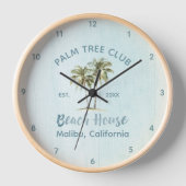 Lichtblauwe houten palmbomen Modern Beach House (Voorkant)