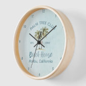 Lichtblauwe houten palmbomen Modern Beach House (Hoek)