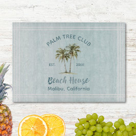 Lichtblauwe houten palmbomen Modern Beach House Snijplank