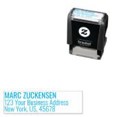 LICHTBLAUWE INKT Retouradres Zelfinktende Stempel (In situ)