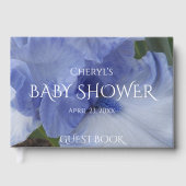 Lichtblauwe Iris Bloom Boy Baby shower Gastenboek (Voorkant)