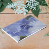 Lichtblauwe Iris Bloom Boy Baby shower Gastenboek