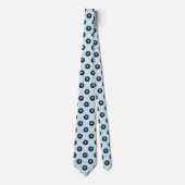 Lichtblauwe jeans 8 Ball Biljart Poolspeler Cool Stropdas (Voorkant)
