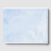 Lichtblauwe jurk Bloemen Quinceanera Gastenboek (Achterkant)