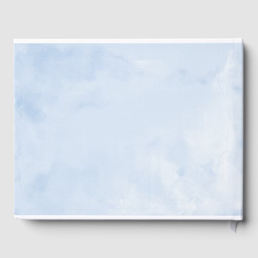 Lichtblauwe jurk Bloemen Quinceanera Gastenboek (Achterkant)