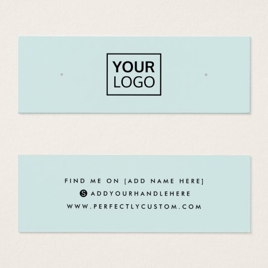 Lichtblauwe kaart voor sociale media-opnamen (Voorkant /achterkant)