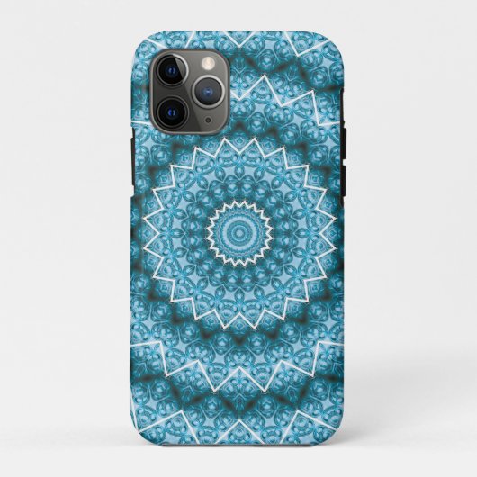 Lichtblauwe Kaleidoscoop / Mandala Case-Mate iPhone Case (Achterkant)