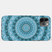 Lichtblauwe Kaleidoscoop / Mandala Case-Mate iPhone Case (Achterkant (horizontaal))