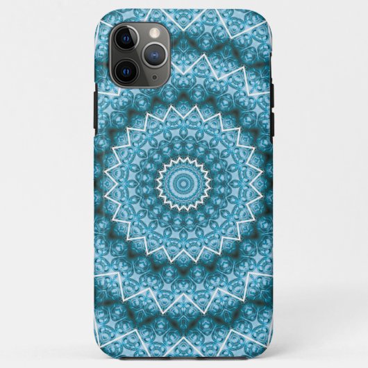 Lichtblauwe Kaleidoscoop / Mandala Case-Mate iPhone Case (Achterkant)