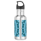 Lichtblauwe Kaleidoscoop / Mandala Waterfles (Achterkant)