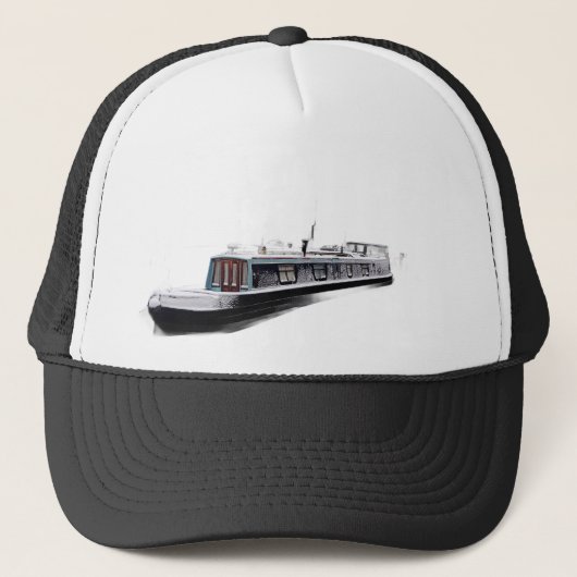Lichtblauwe kanaalboot trucker pet (Voorkant)