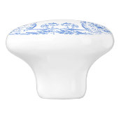 Lichtblauwe keramische ladeknop knop (Zijkant)