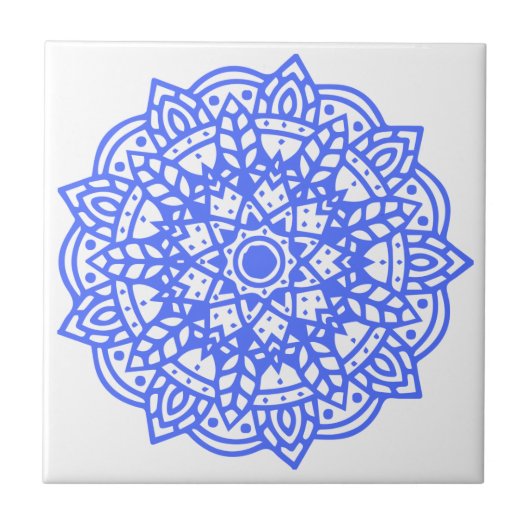 Lichtblauwe keramische Tegel Tegeltje (Voorkant)