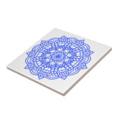 Lichtblauwe keramische Tegel Tegeltje (Zijkant)