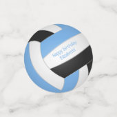 lichtblauwe kinder volleybalverjaardag confetti (Kleine voorkant)