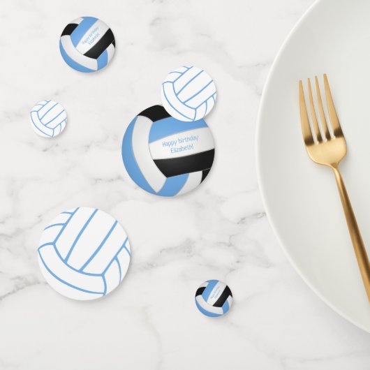 lichtblauwe kinder volleybalverjaardag confetti (Groep)