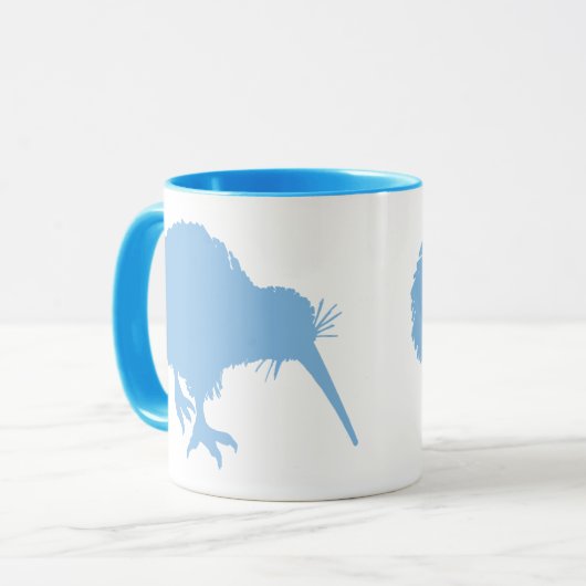 Lichtblauwe kiwi mok (Voorkant links)