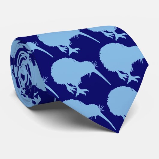 Lichtblauwe kiwi stropdas (Opgerold)