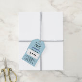 Lichtblauwe kleur Zakelijk Product Prijs Label Cadeaulabel (Met Touw)