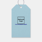 Lichtblauwe kleur Zakelijk Product Prijs Label Cadeaulabel (Achterkant)