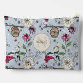 Lichtblauwe koningin bij & gouden kroon beste mama etui (Achterkant)