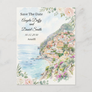 Lichtblauwe Kust Save The Date Ansichtkaart Briefkaart