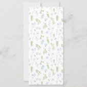 Lichtblauwe lente bloementuin trouwmenukaarten (Achterkant)