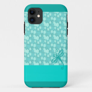 Lichtblauwe Libelle Kunst iPhone 11 Hoesje