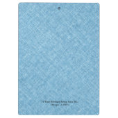 Lichtblauwe linnen textuur zwart  Lijst Klembord (Achterkant)