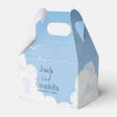 Lichtblauwe lucht Waterverf bruiloft gunst dozen Bedankdoosjes (Achterkant)