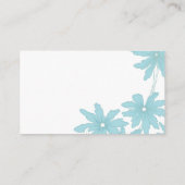 Lichtblauwe madeliefjes Afstuderen Contactkaartje (Achterkant)