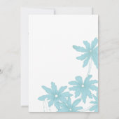Lichtblauwe Madeliefjes Post-Huwelijk Brunch Kaart (Achterkant)