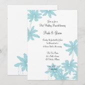 Lichtblauwe Madeliefjes Post Trouw Brunch Kaart (Voorkant / Achterkant)