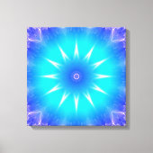 lichtblauwe mandala canvas afdruk (Voorkant)