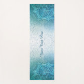 Lichtblauwe Mandala Zen Yoga Mat (Voorkant)