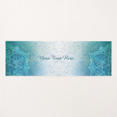 Lichtblauwe Mandala Zen Yoga Mat (Voorkant (horizontaal))