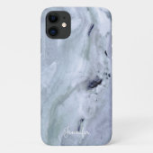 Lichtblauwe marmer Case-Mate iPhone case (Achterkant)