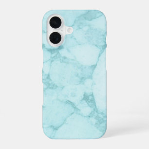 Lichtblauwe Marmer iPhone 16 Hoesje