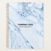 Lichtblauwe marmerachtergrond planner (Voorkant)