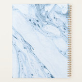 Lichtblauwe marmerachtergrond planner (Achterkant)
