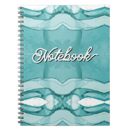 Lichtblauwe marmeren elegante moderne patroon notitieboek