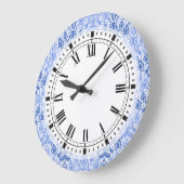Lichtblauwe Marokkaanse Casbah Damask Grote Klok (Hoek)