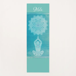 Lichtblauwe meditatie yogamat