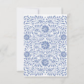 LICHTBLAUWE MEXICAANSE TALAVERA BEDANKKAART (Achterkant)