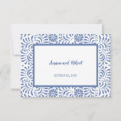 LICHTBLAUWE MEXICAANSE TALAVERA BEHUIZING KAART (Achterkant)