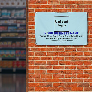 Lichtblauwe Midden-uitgelijnde Zakelijke Banner