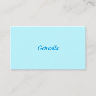 Lichtblauwe minimale elegantie visitekaartje