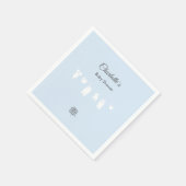 Lichtblauwe minimalistische Baby Boy Shower Servet (Hoek)