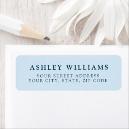 Lichtblauwe Minimalistische Elegante Retoursticker Etiket